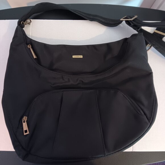 Women's  TRAVELON BLACK NYLON SHOULDER BAG - Picture 1 of 5